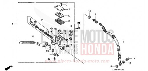 FR. BRAKE MASTER CYLINDER NX125K de 1989